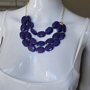 Elegant Purple Statement Necklace